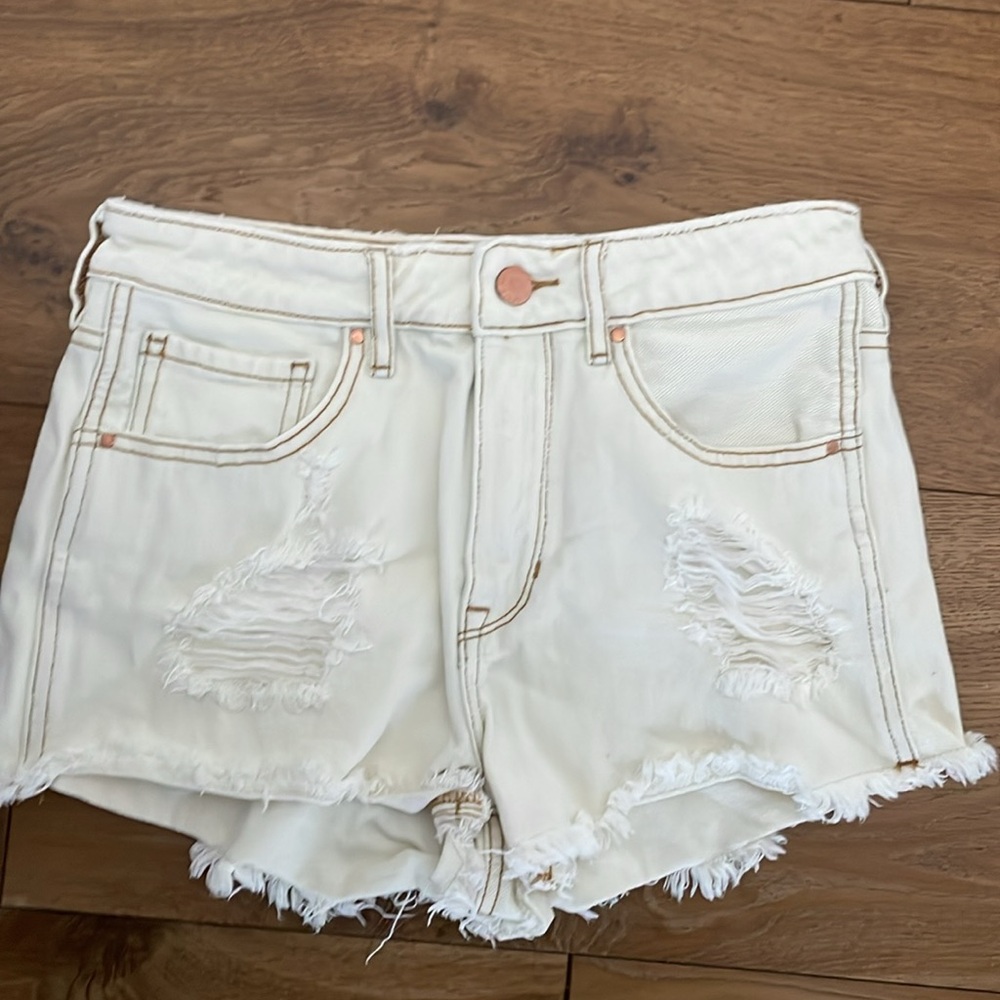 Bullhead 26 Ivory High Rise Denim Cutoff Short- CUTE- from PAC SUN